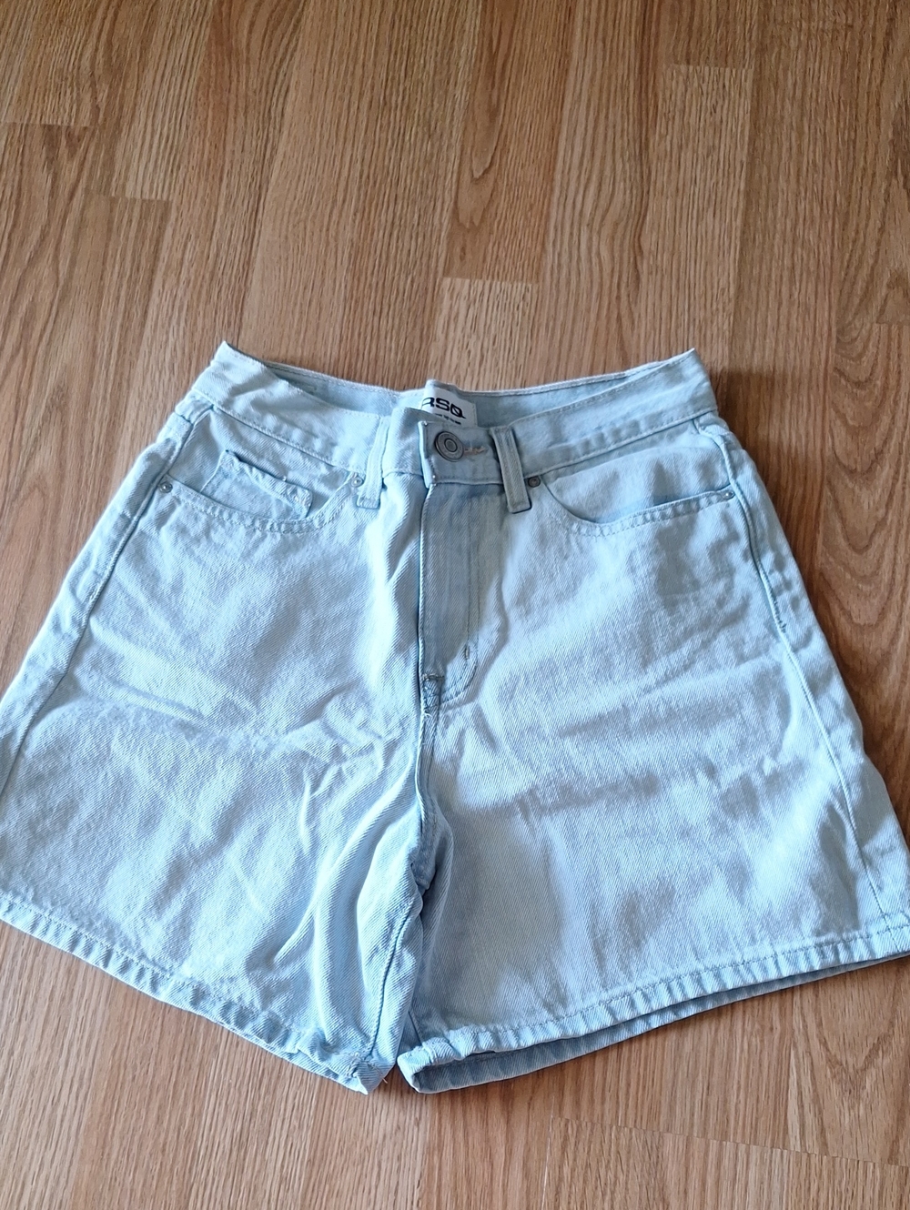 RSQ Light Blue High-Rise Denim Shorts